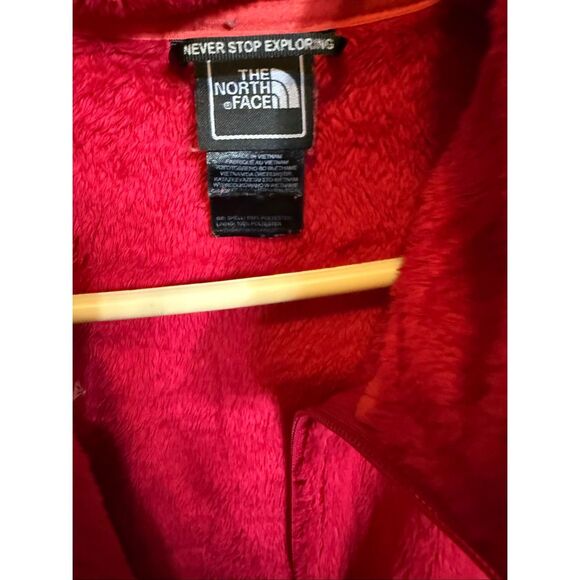 The North Face Women's Full Zip Teddy Fleece Osito Jacket Red Medium - Picture 6 of 6